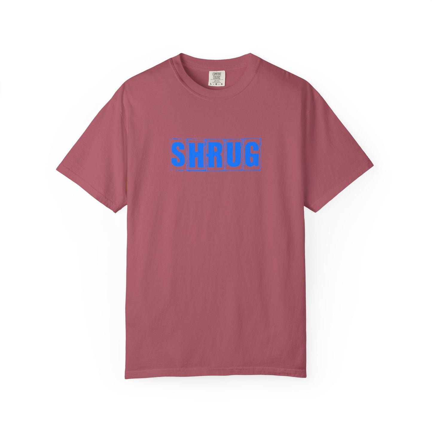 O) SHRUG Blue Print - Unisex Garment-Dyed T-Shirt