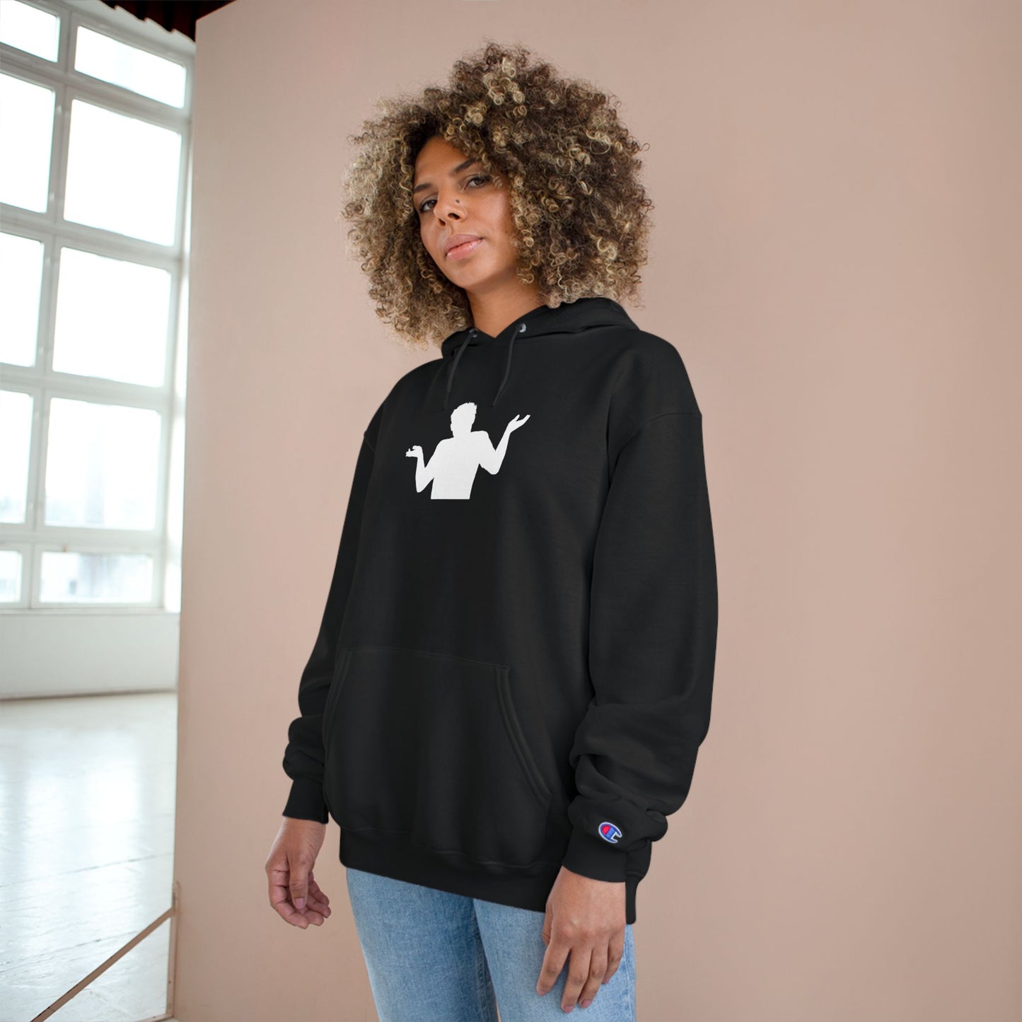 I) Shrug Sound Studio - Casual Champion Pullover Hoodie