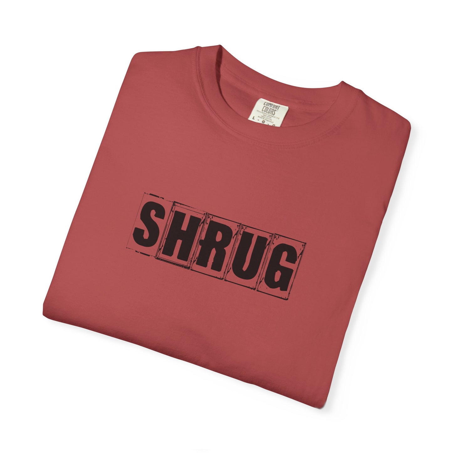 D1) SHRUG Black Print T-Shirt