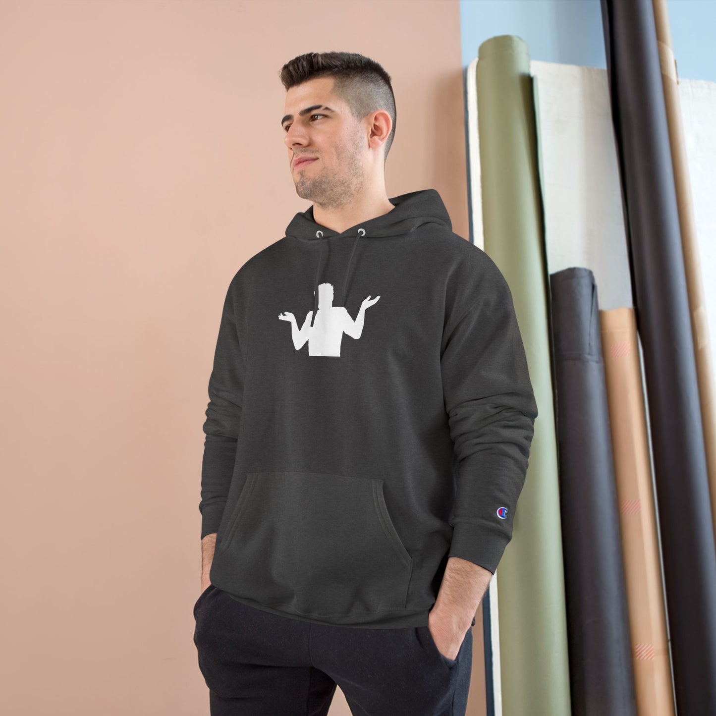 I) Shrug Sound Studio - Casual Champion Pullover Hoodie