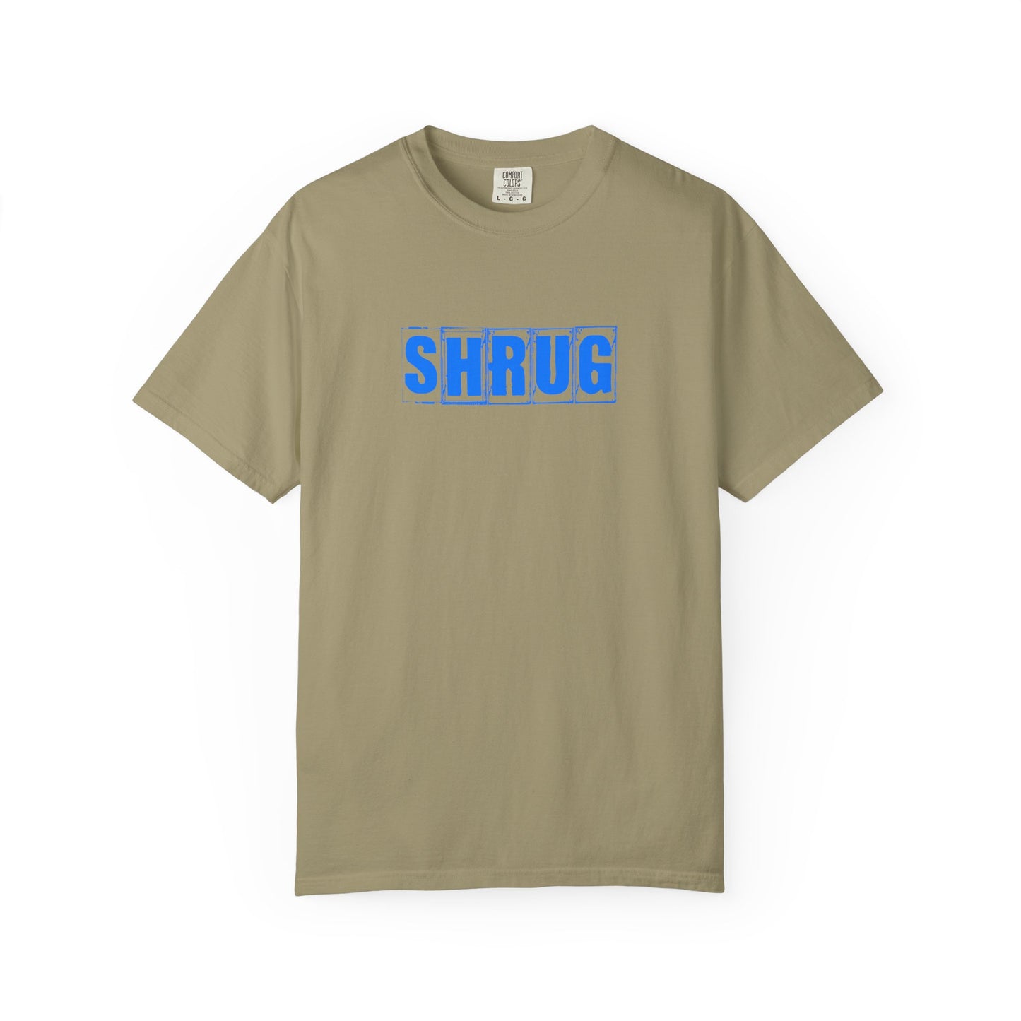 O) SHRUG Blue Print - Unisex Garment-Dyed T-Shirt