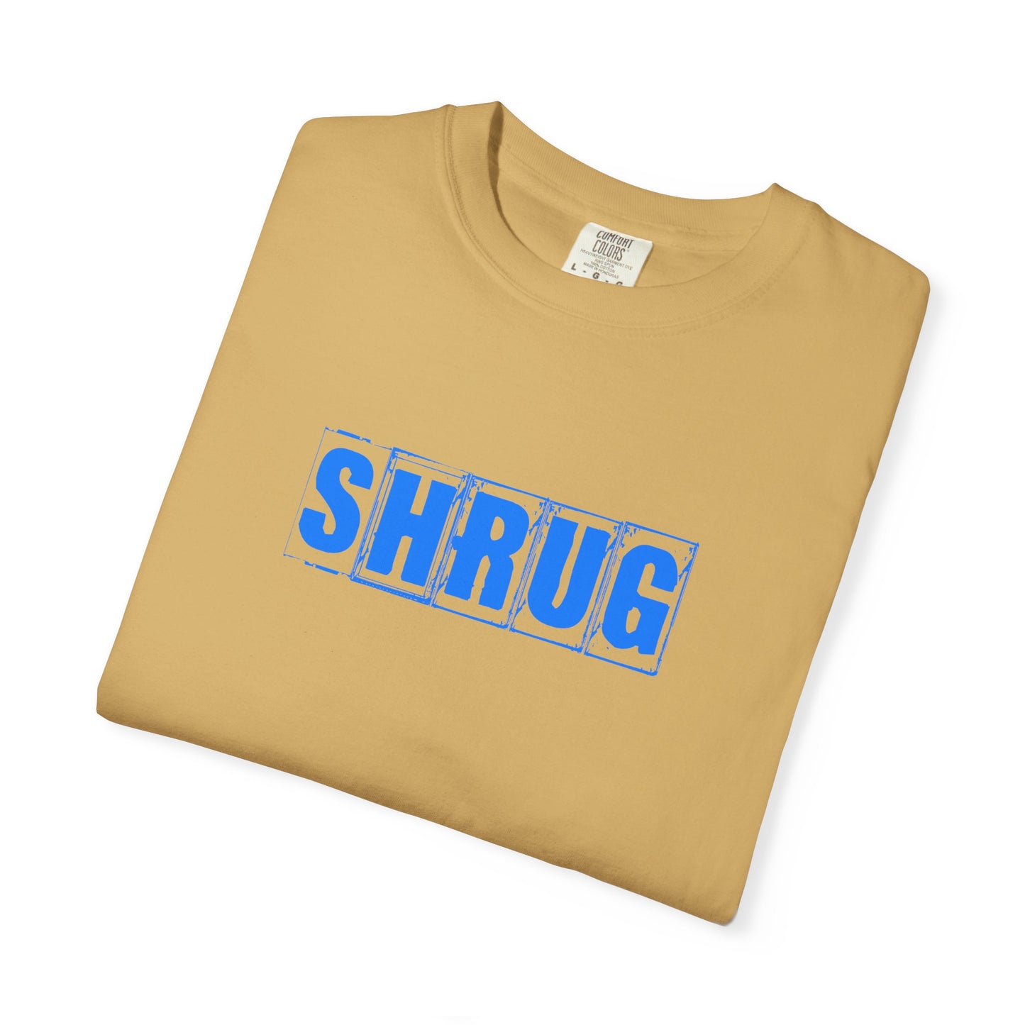 O) SHRUG Blue Print - Unisex Garment-Dyed T-Shirt