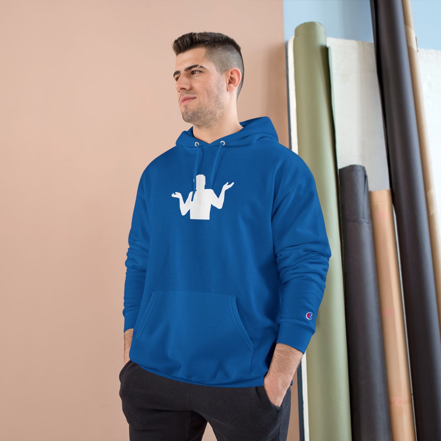 I) Shrug Sound Studio - Casual Champion Pullover Hoodie