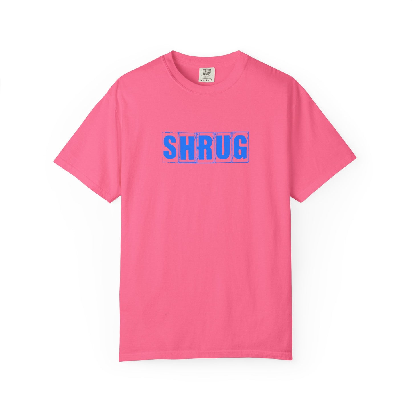 O) SHRUG Blue Print - Unisex Garment-Dyed T-Shirt