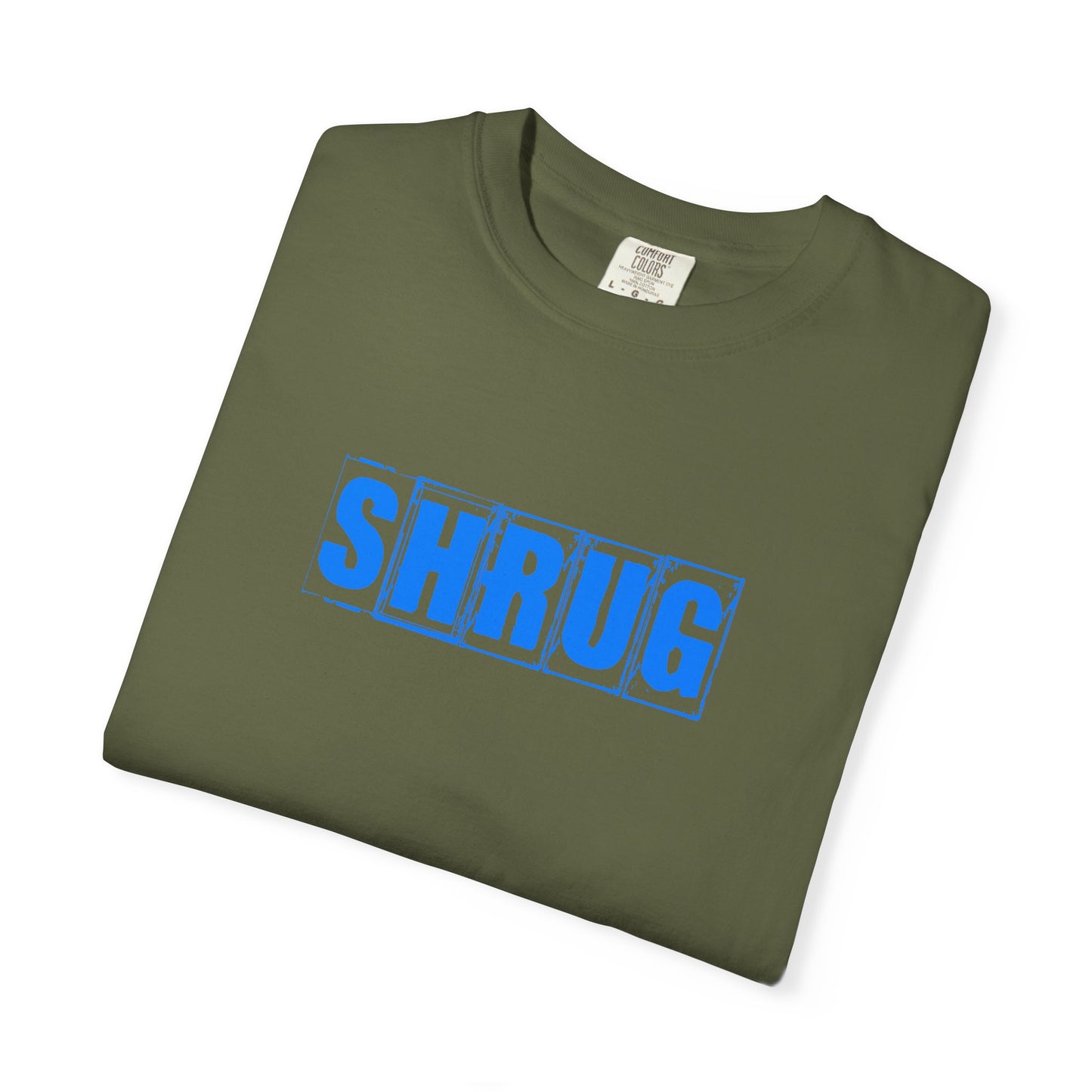 C8) SHRUG Blue Print  T-Shirt