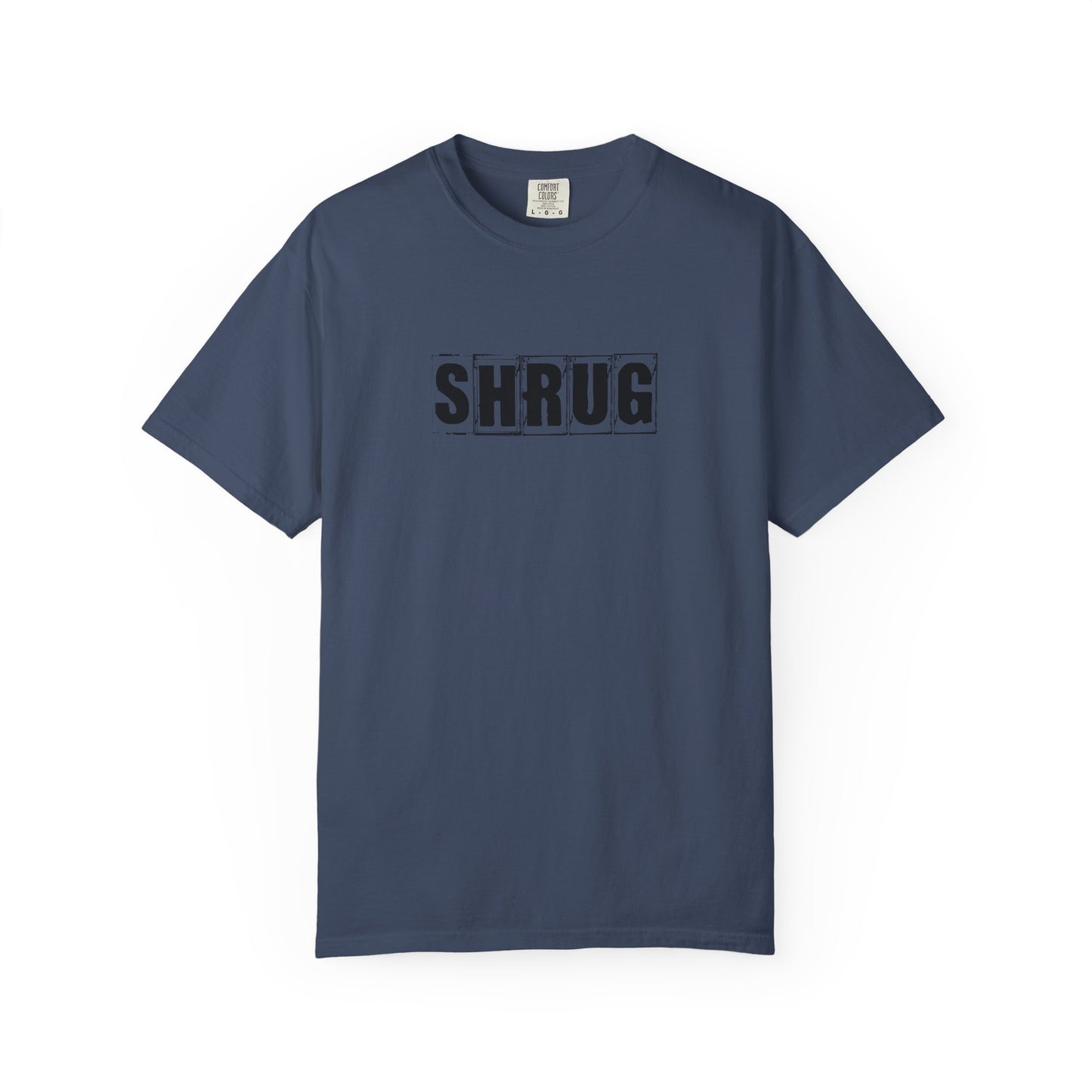 D1)  SHRUG Black Print  T-Shirt