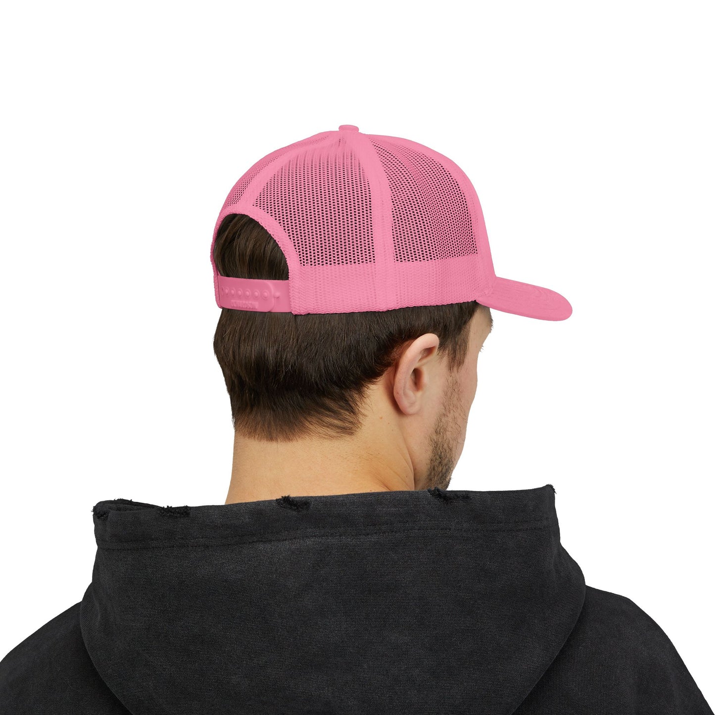 B5) Shrug. Trucker Hat – Casual Snapback Mesh Cap
