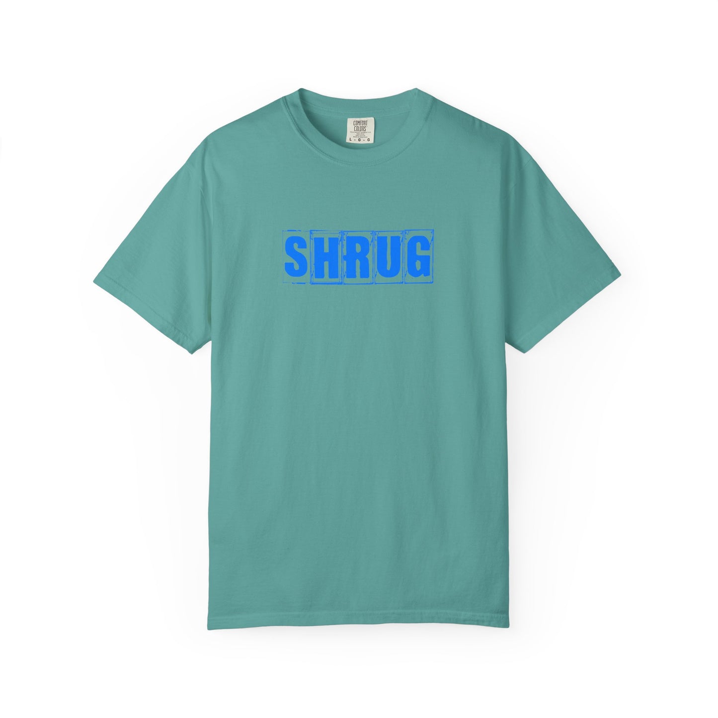 C8) SHRUG Blue Print  T-Shirt