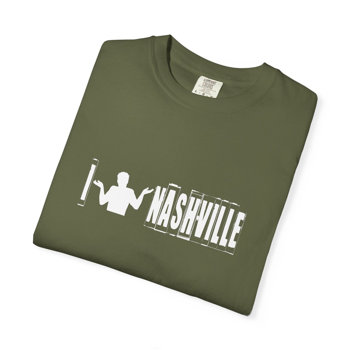 B6)  I Shrug Nashville - Unisex Garment-Dyed T-Shirt