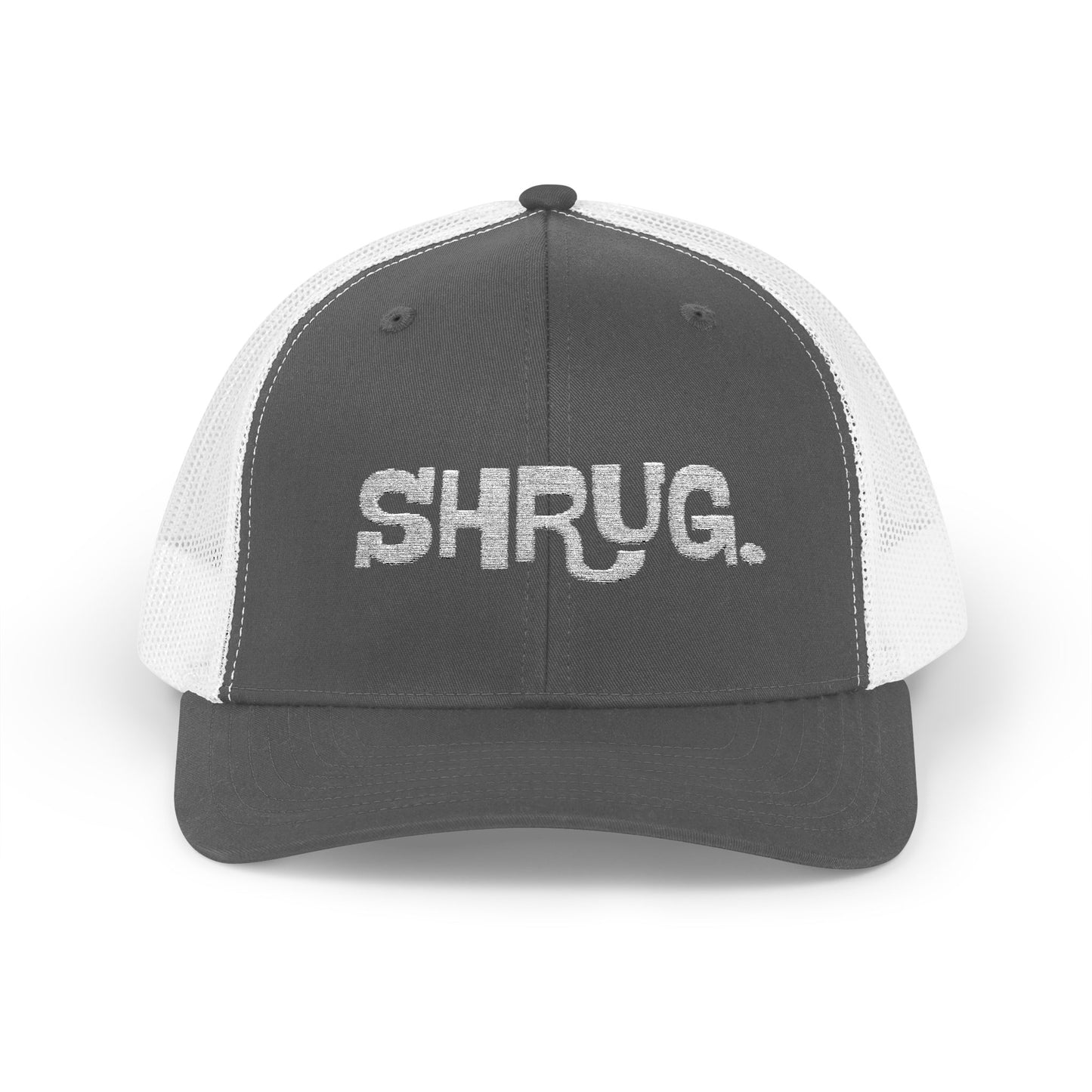 B5) Shrug. Trucker Hat – Casual Snapback Mesh Cap