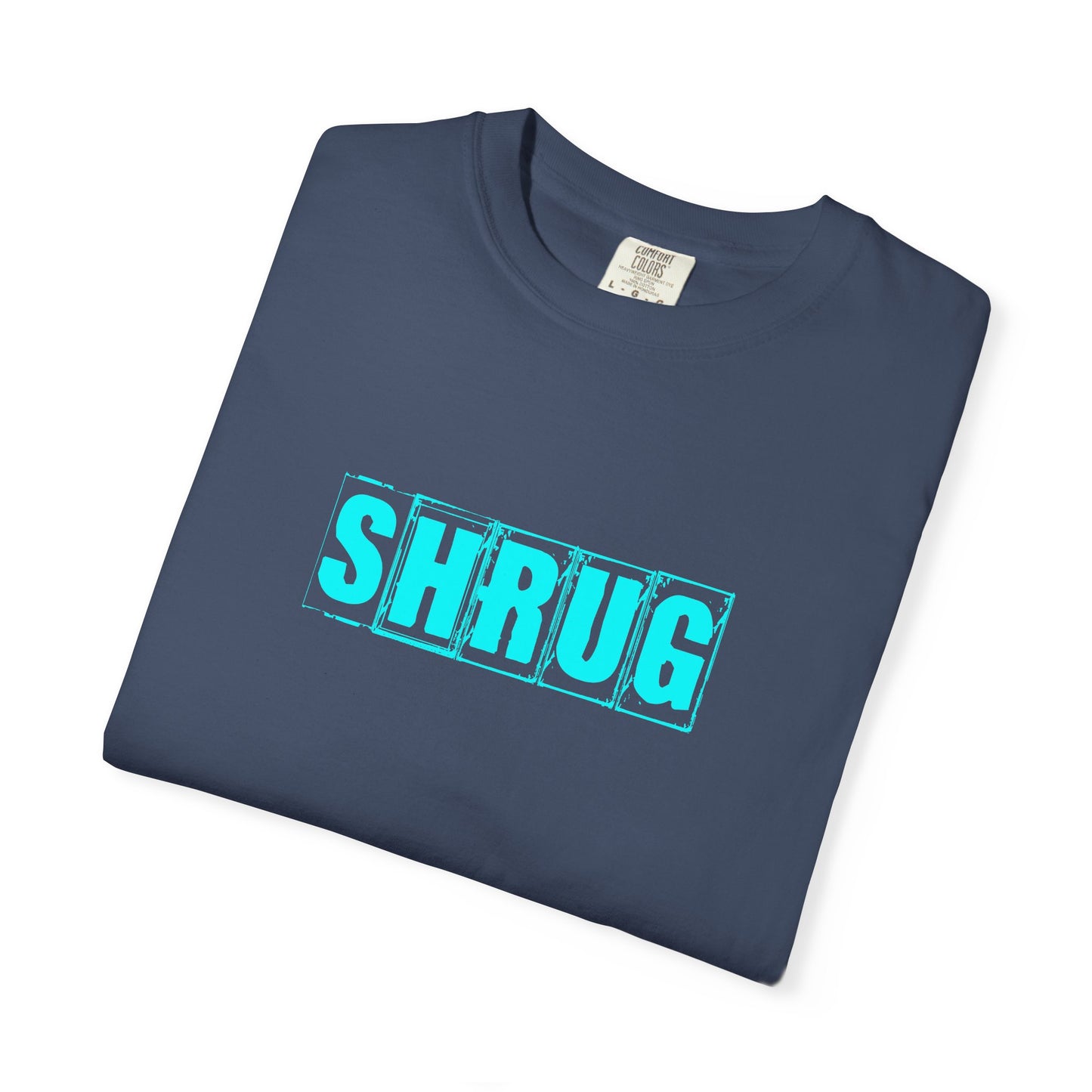 D2)  SHRUG Aqua Print T-Shirt