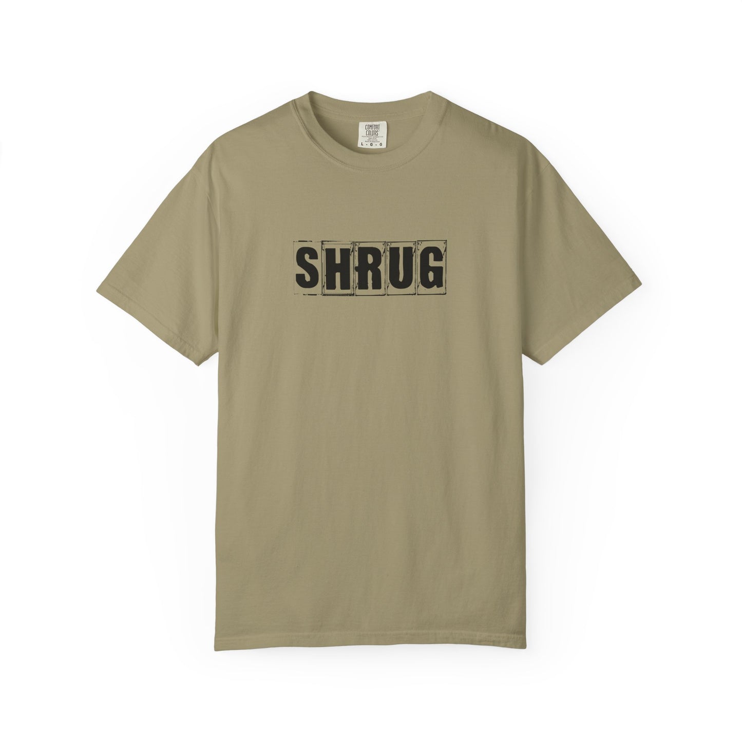 D1)  SHRUG Black Print  T-Shirt