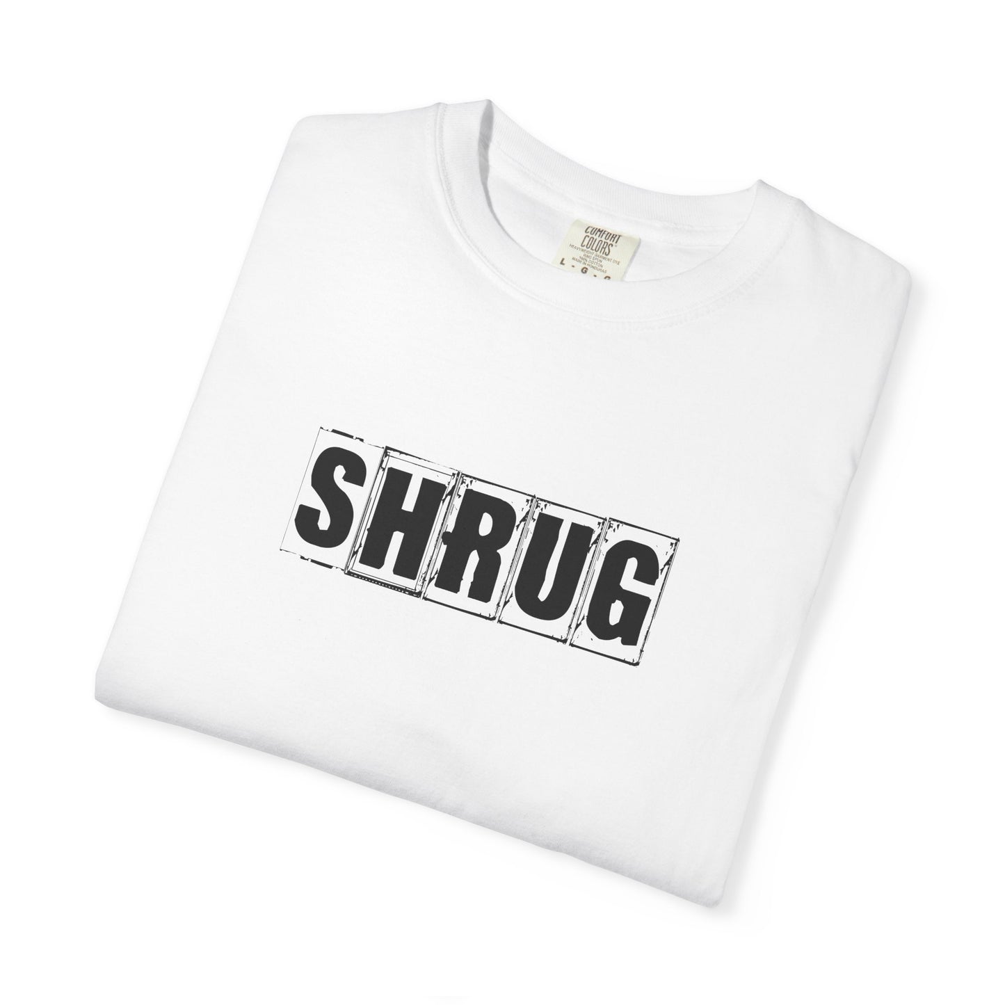 D1)  SHRUG Black Print  T-Shirt