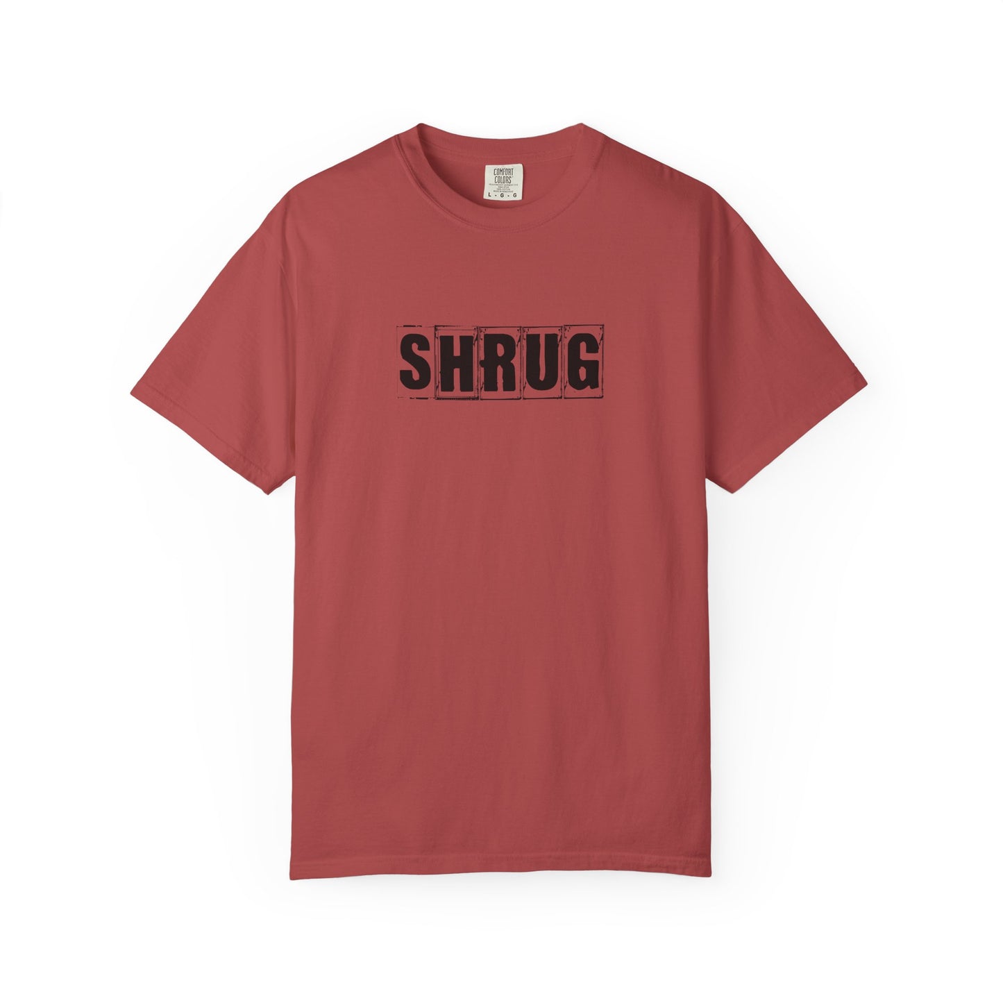 D1)  SHRUG Black Print  T-Shirt