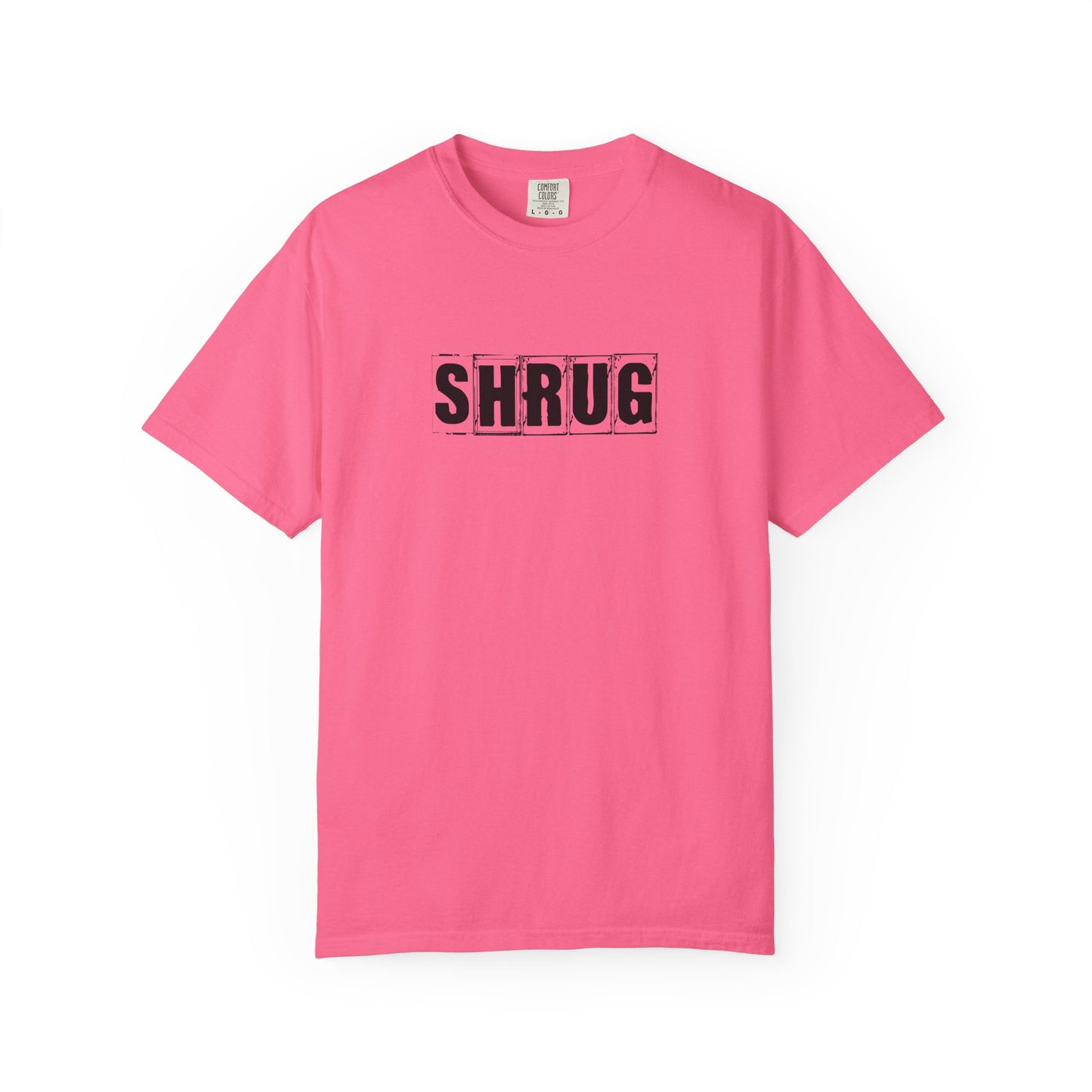 D1)  SHRUG Black Print  T-Shirt