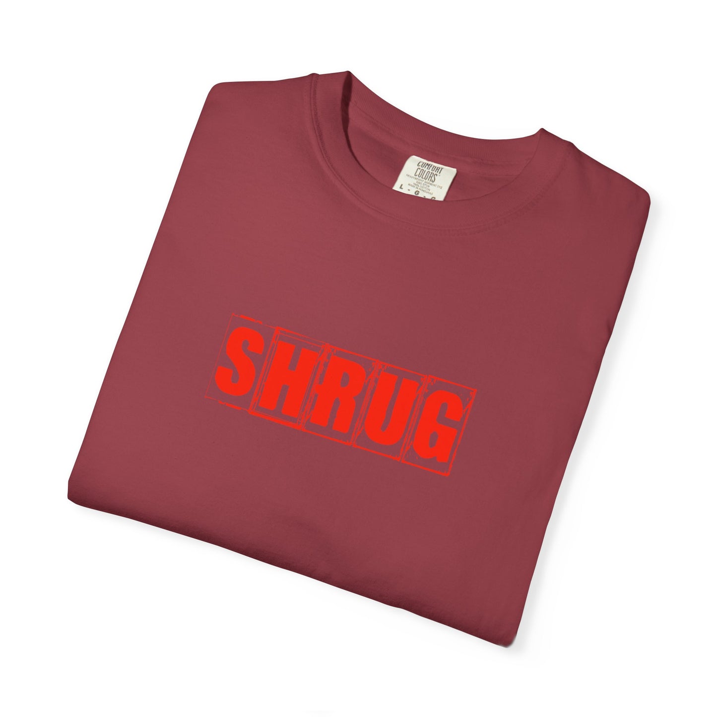 C4)  SHRUG Red Print  T-Shirt