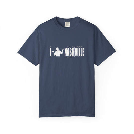 B6)  I Shrug Nashville - Unisex Garment-Dyed T-Shirt