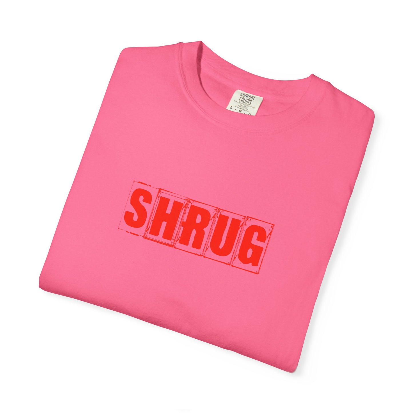 C4)  SHRUG Red Print  T-Shirt