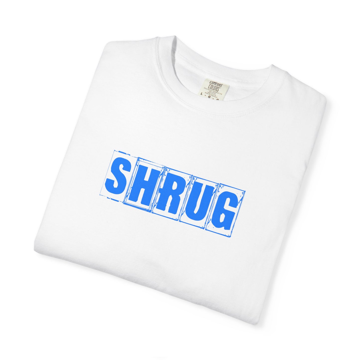 C8) SHRUG Blue Print  T-Shirt