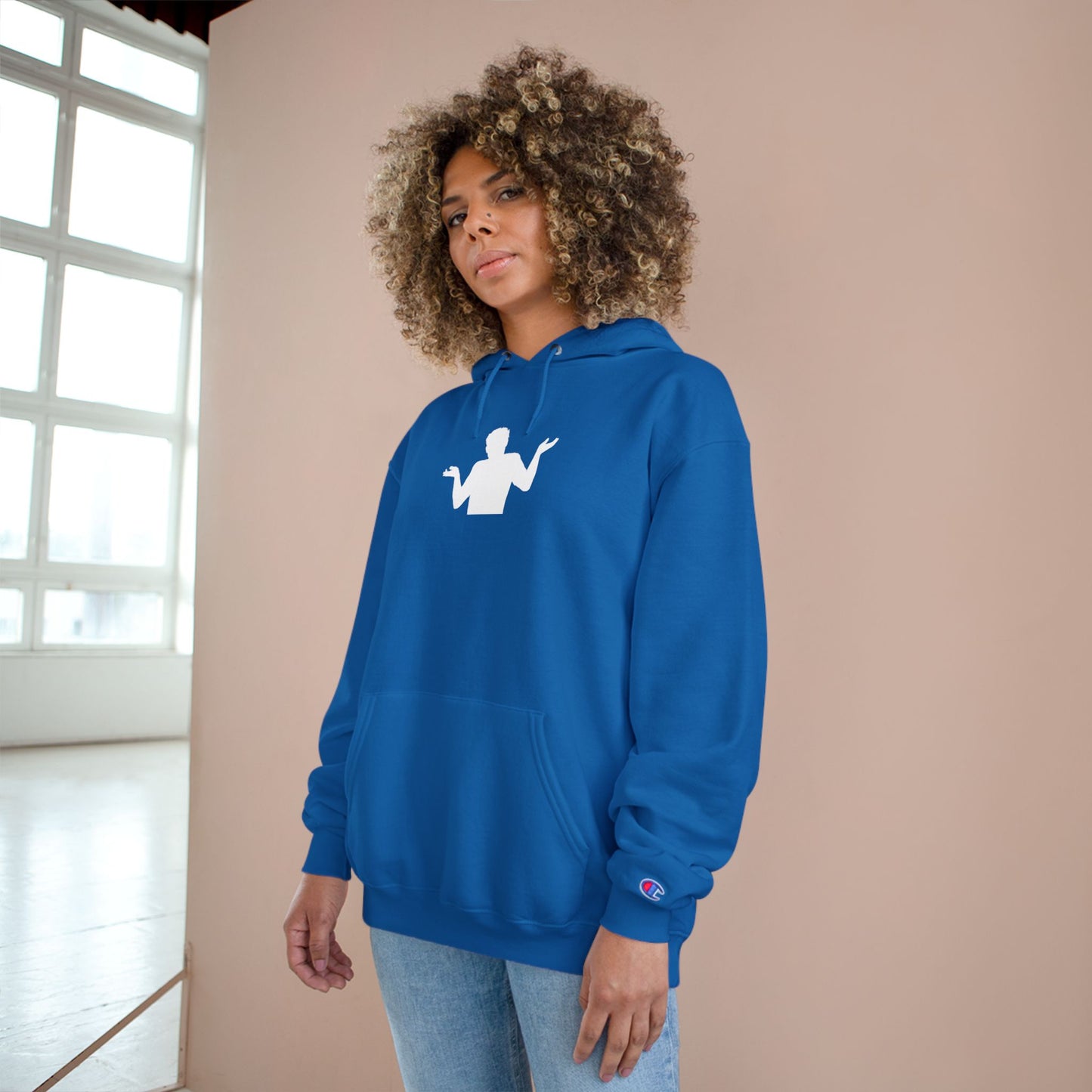 B3) Shrug Sound Studio - Casual Champion Pullover Hoodie