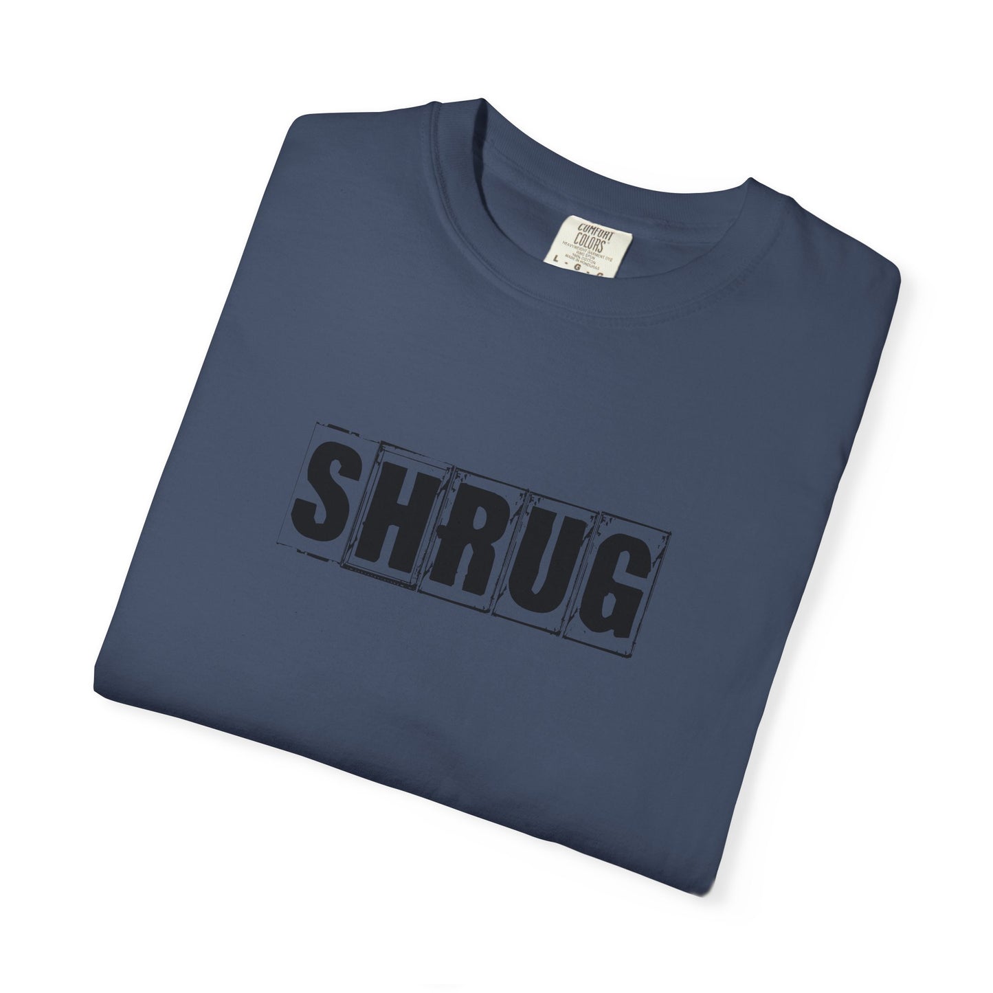 D1)  SHRUG Black Print  T-Shirt