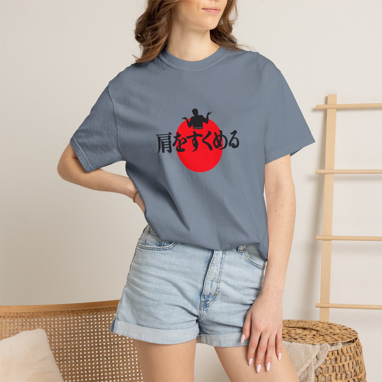 B7) Japanese Sunset Shrug T-Shirt