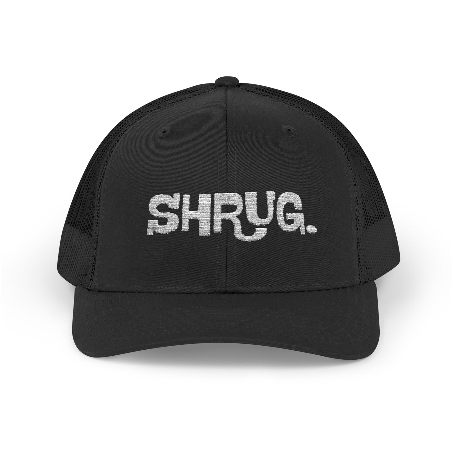 B5) Shrug. Trucker Hat – Casual Snapback Mesh Cap
