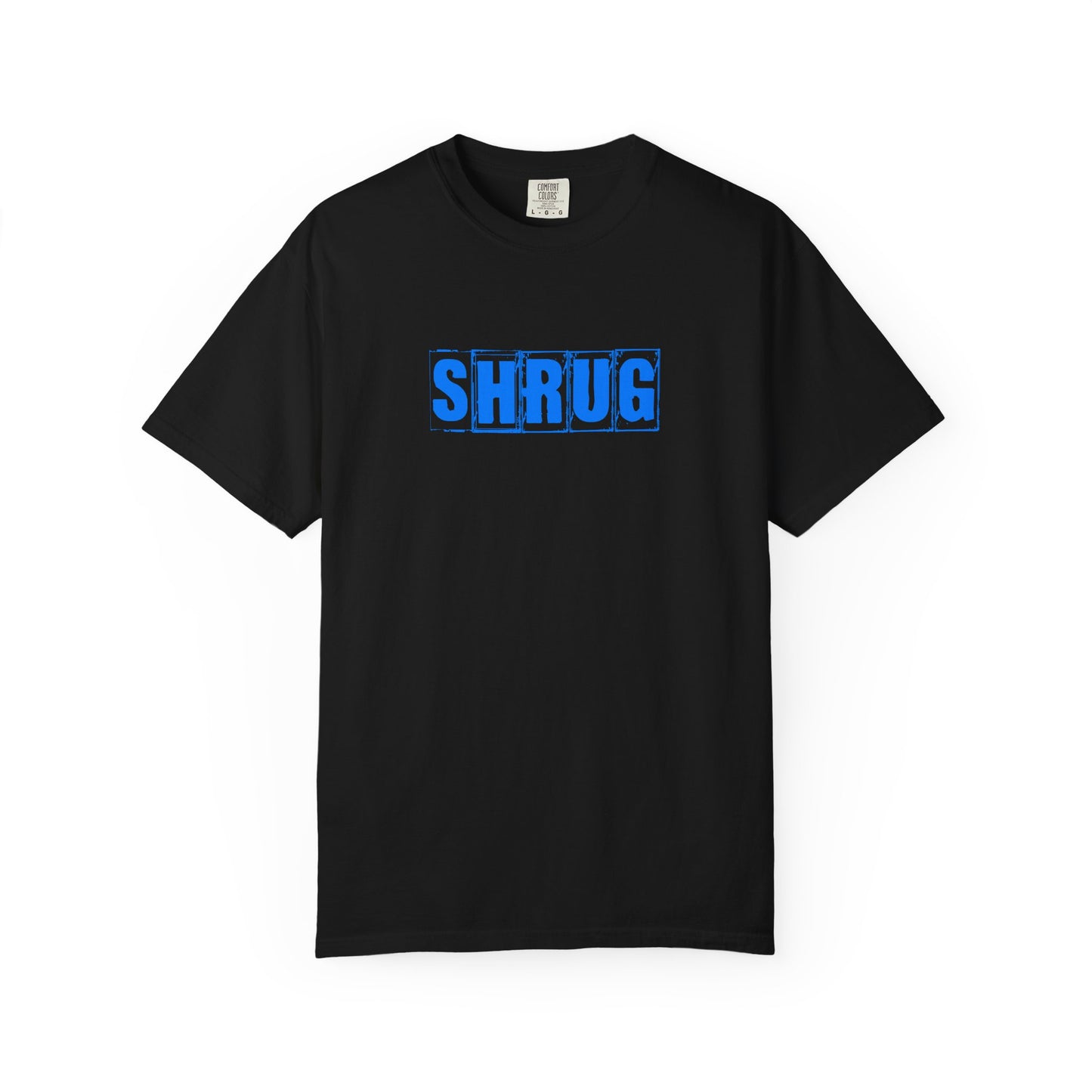 C8) SHRUG Blue Print  T-Shirt