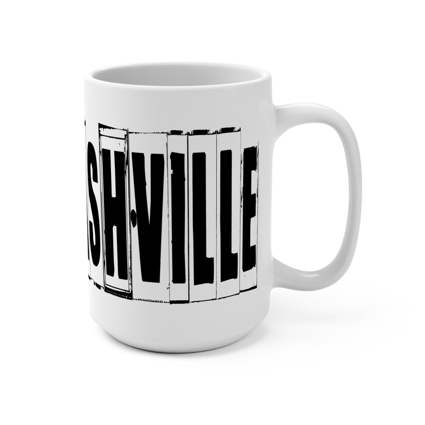 D3) White "I SHRUG NASHVILLE" Mug 15oz