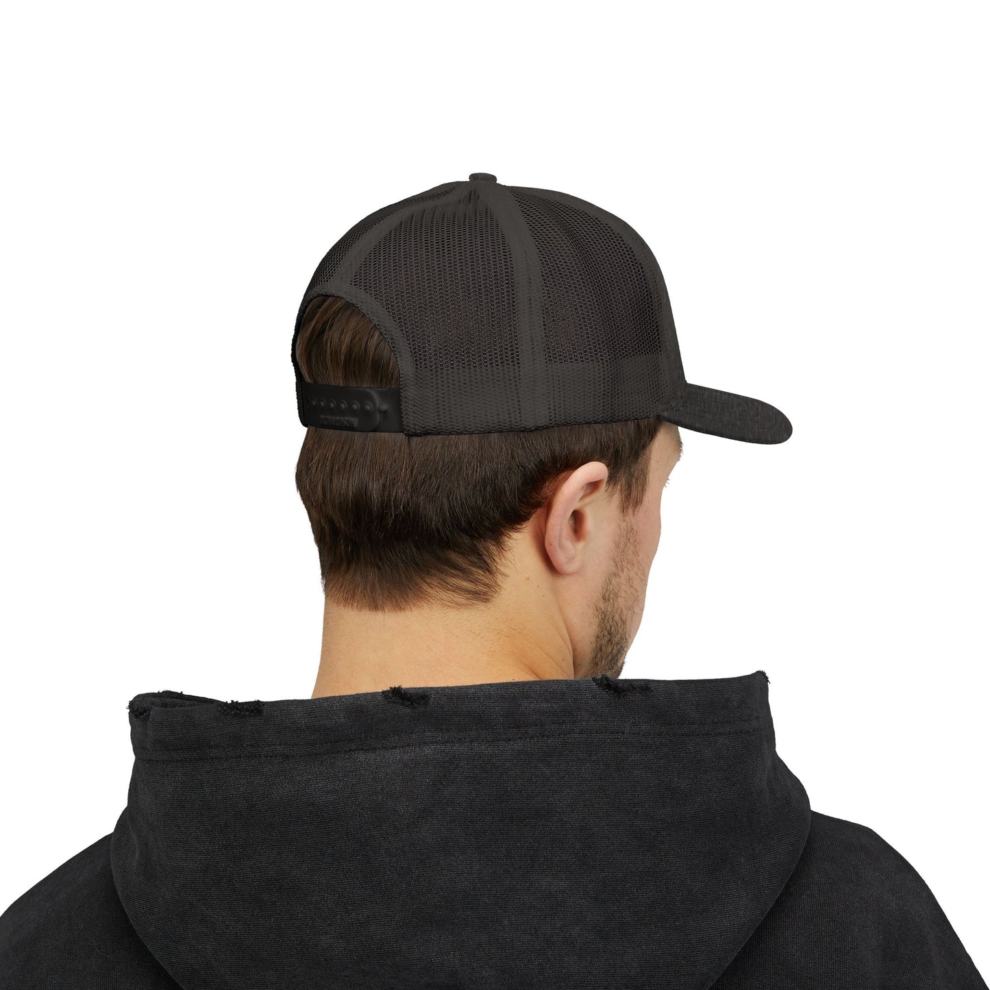 B5) Shrug. Trucker Hat – Casual Snapback Mesh Cap