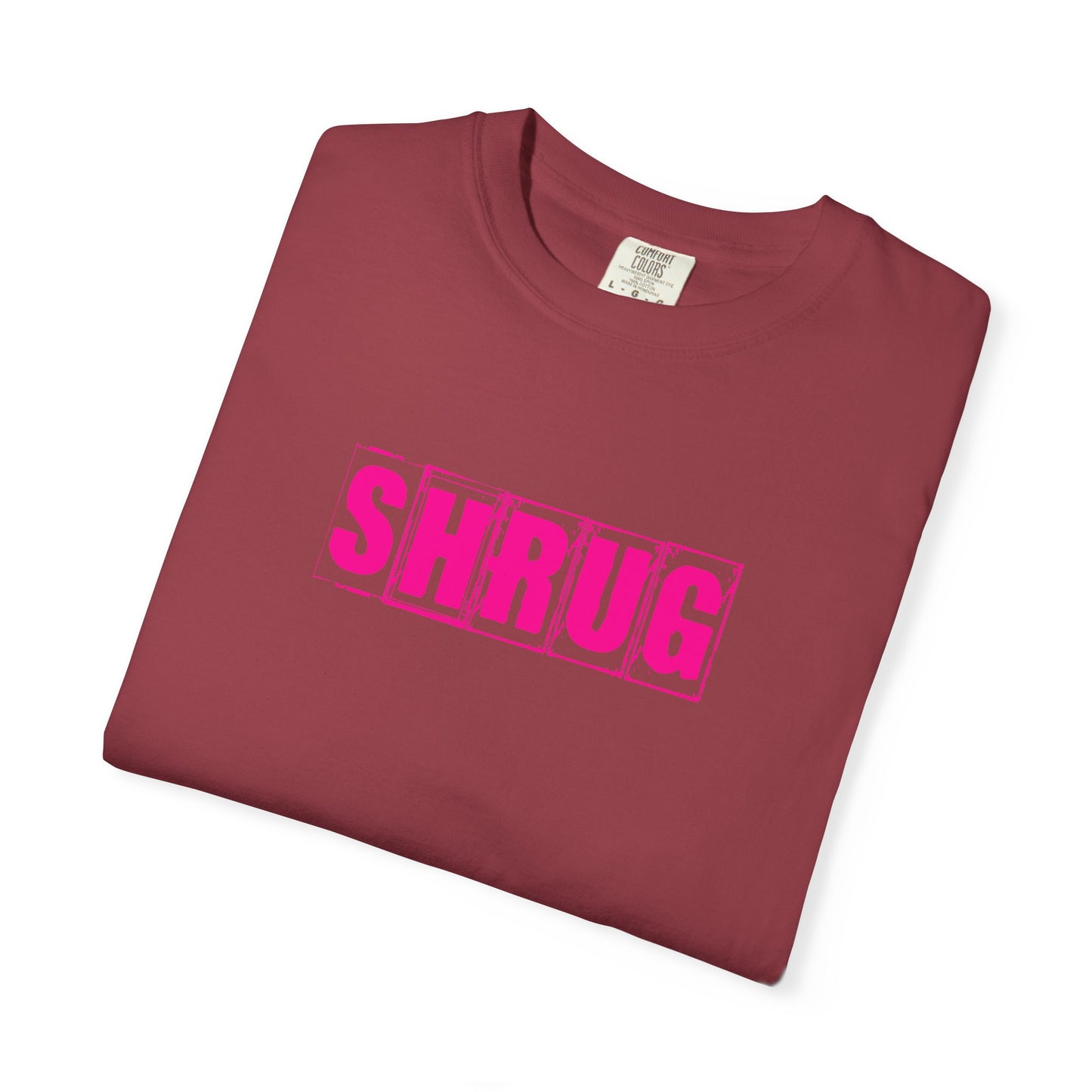 C6)  SHRUG Pink Print  T-Shirt