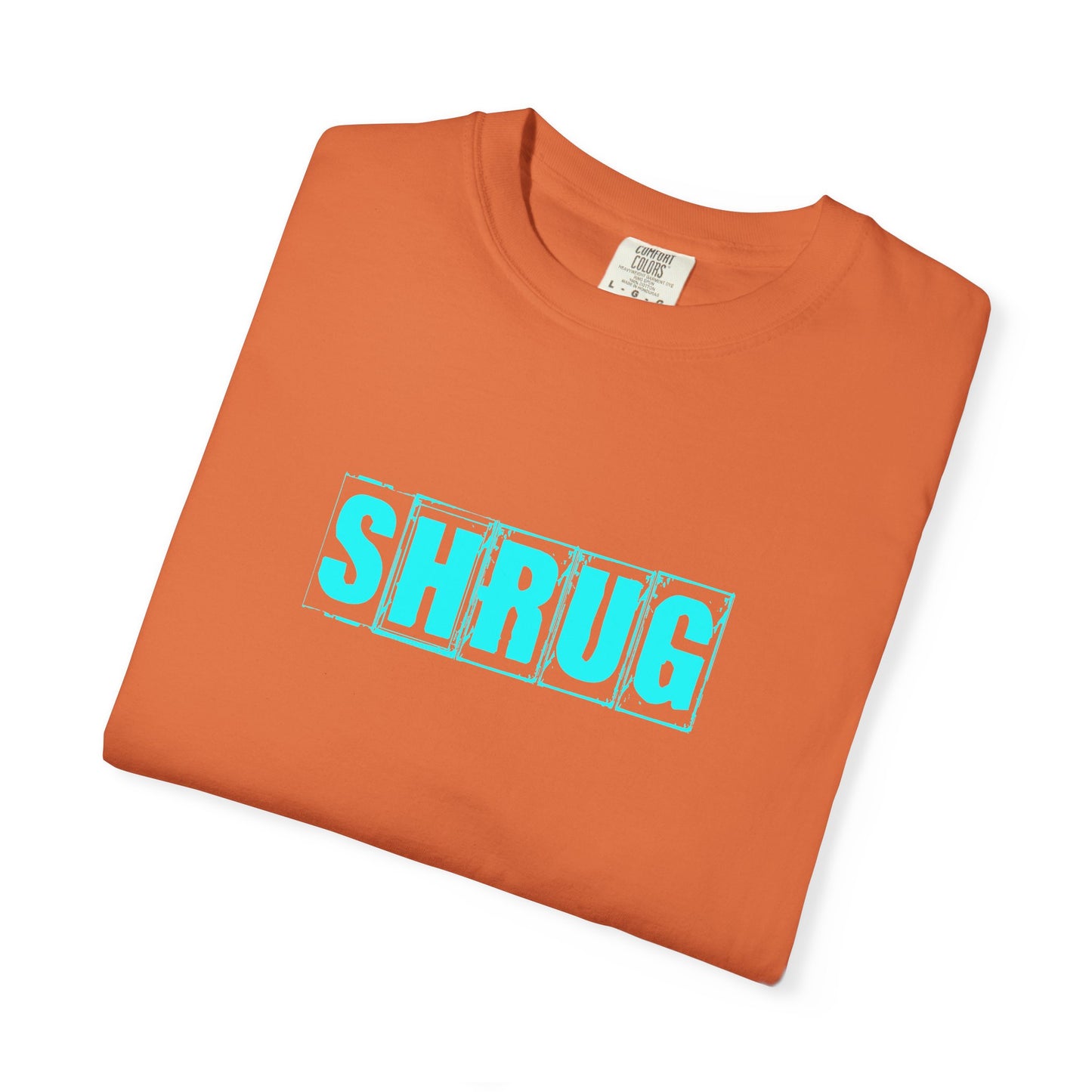 D2)  SHRUG Aqua Print T-Shirt