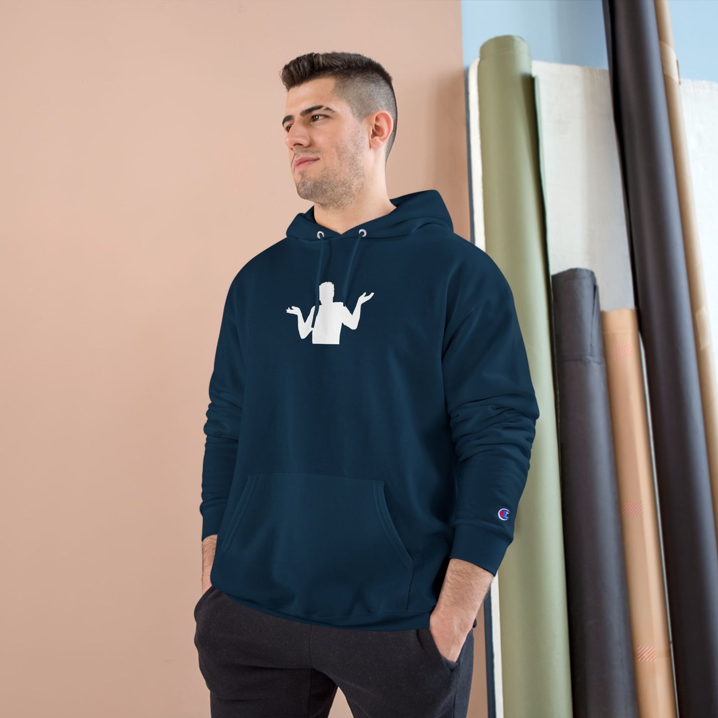 B3) Shrug Sound Studio - Casual Champion Pullover Hoodie