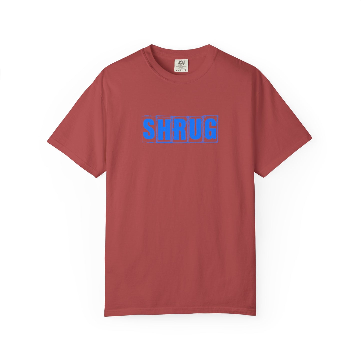 C8) SHRUG Blue Print  T-Shirt