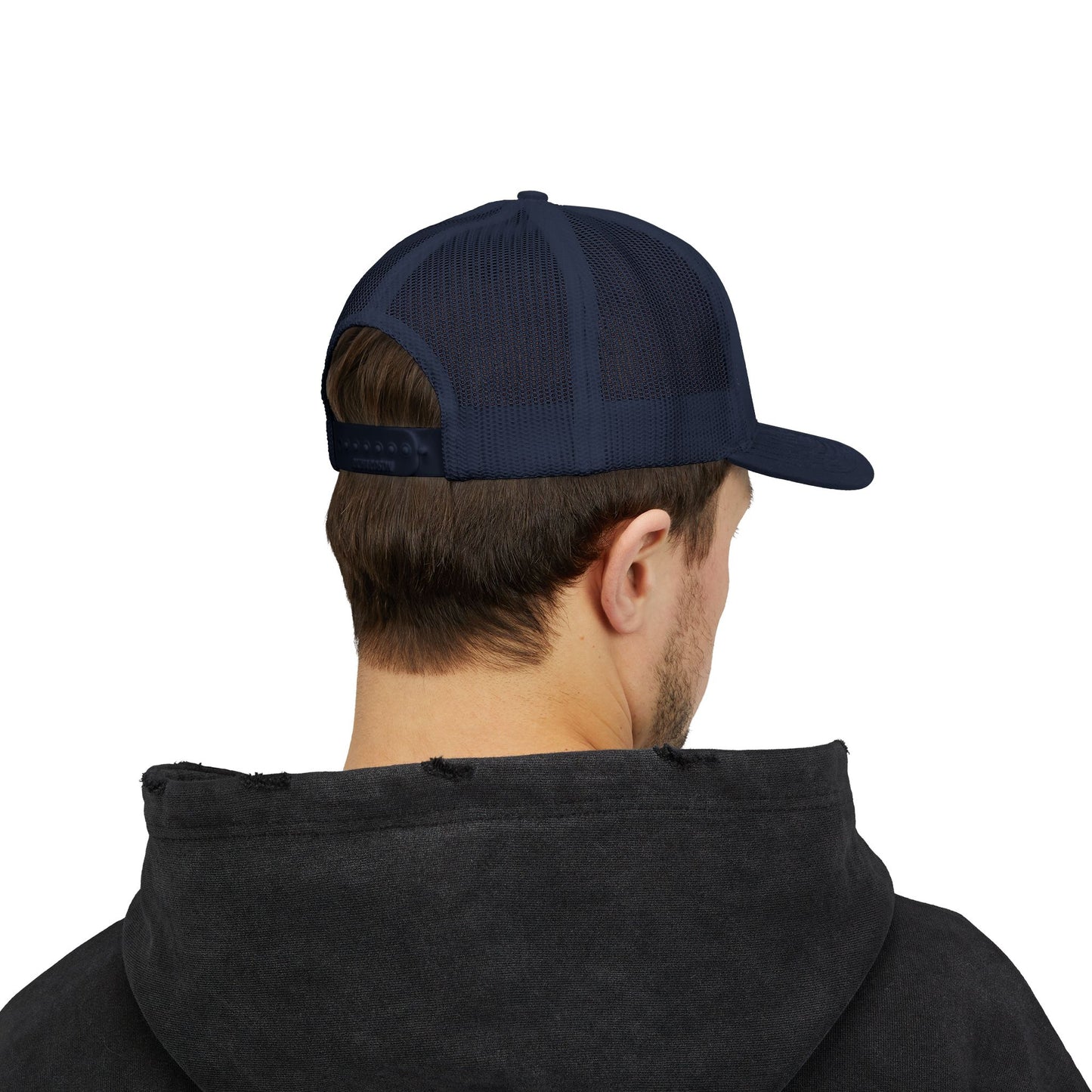 B5) Shrug. Trucker Hat – Casual Snapback Mesh Cap