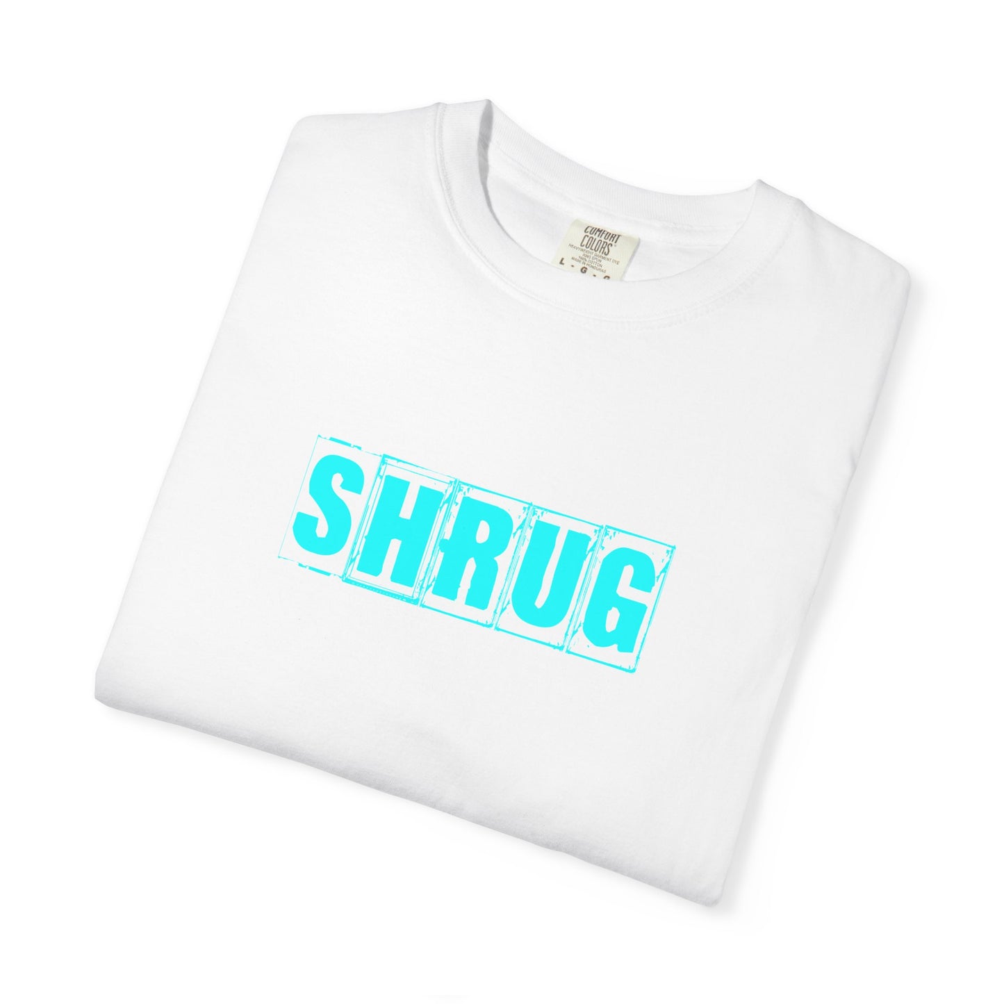 D2)  SHRUG Aqua Print T-Shirt