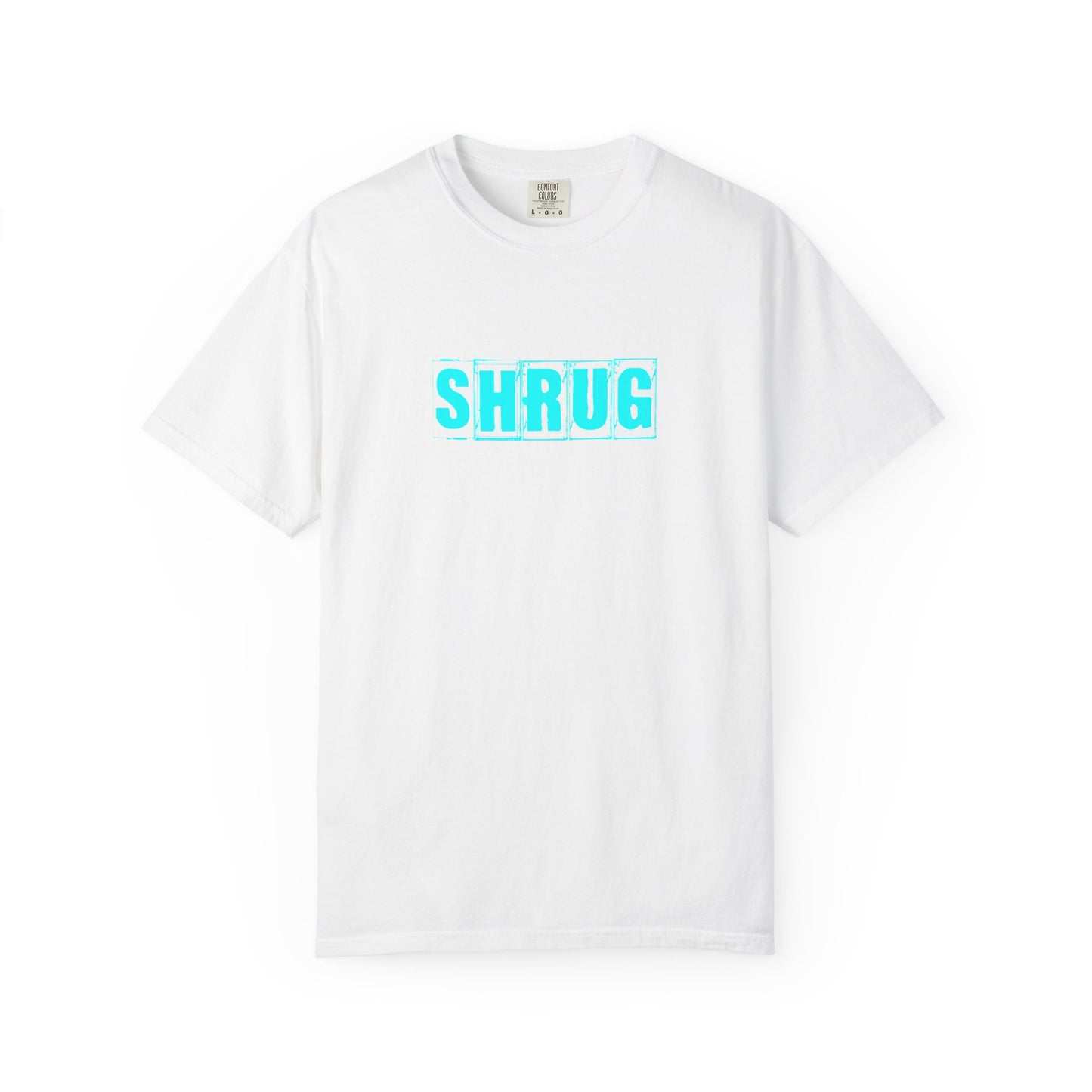 D2)  SHRUG Aqua Print T-Shirt