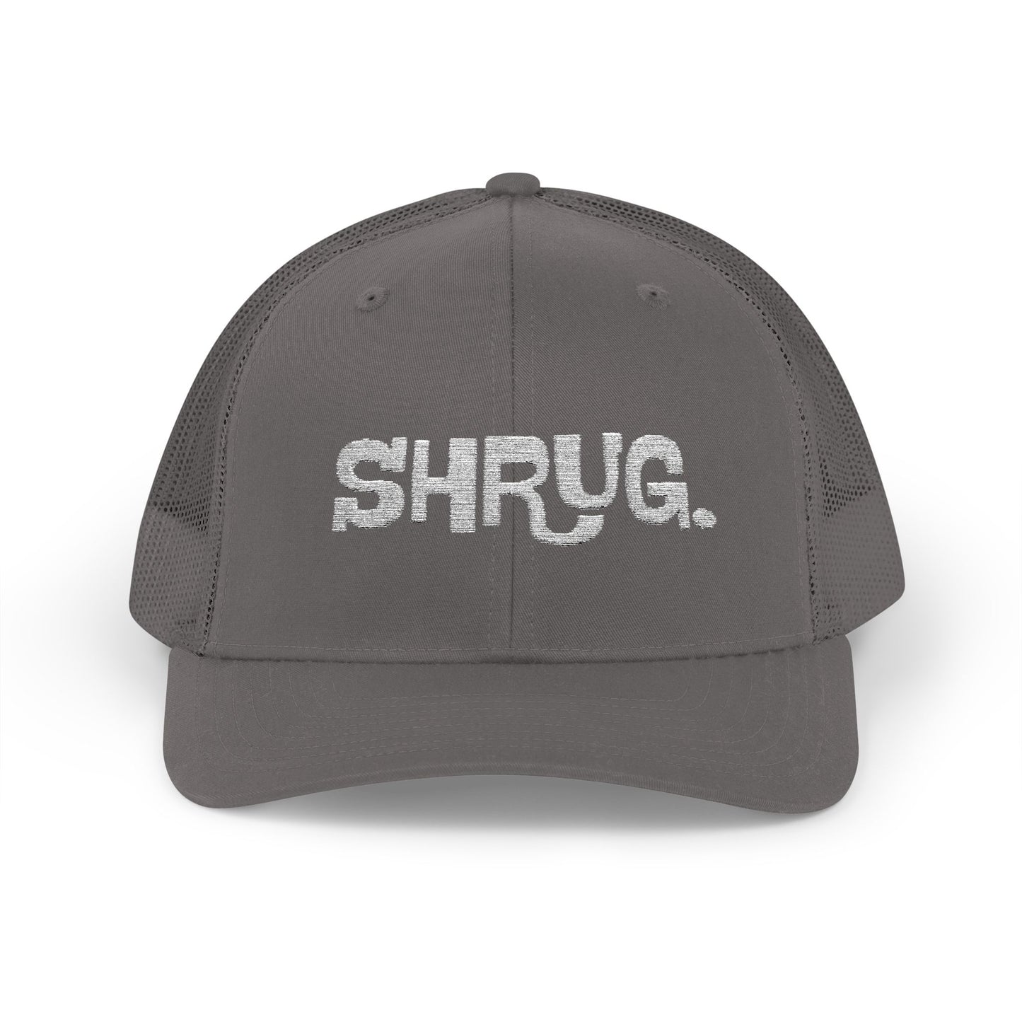 B5) Shrug. Trucker Hat – Casual Snapback Mesh Cap