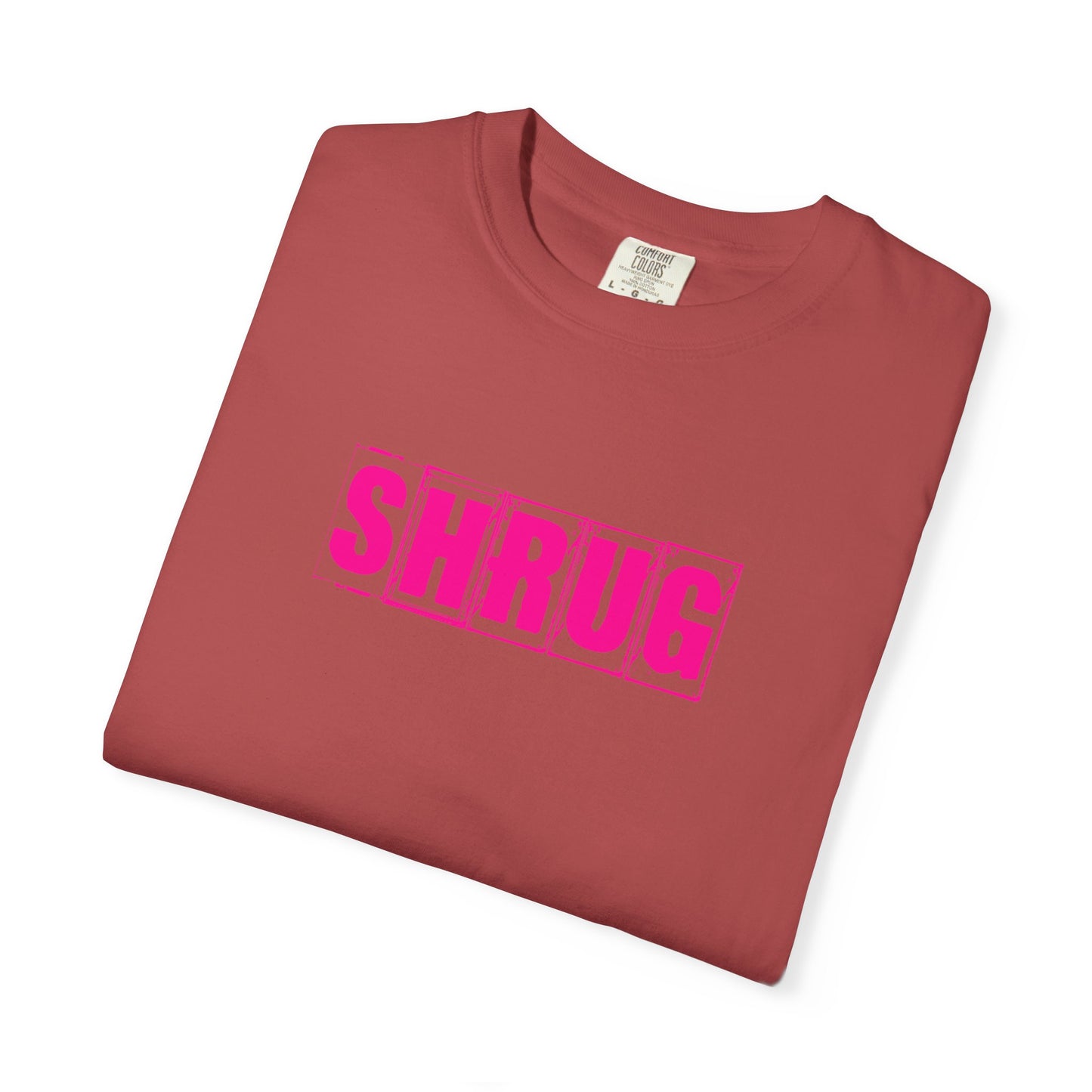 C6)  SHRUG Pink Print  T-Shirt