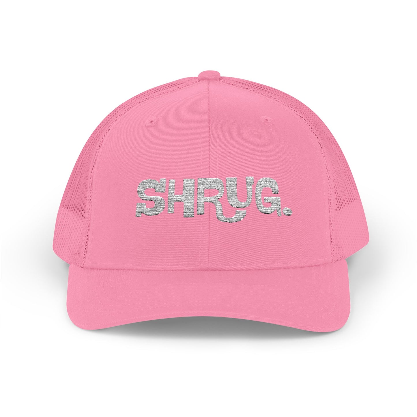 B5) Shrug. Trucker Hat – Casual Snapback Mesh Cap