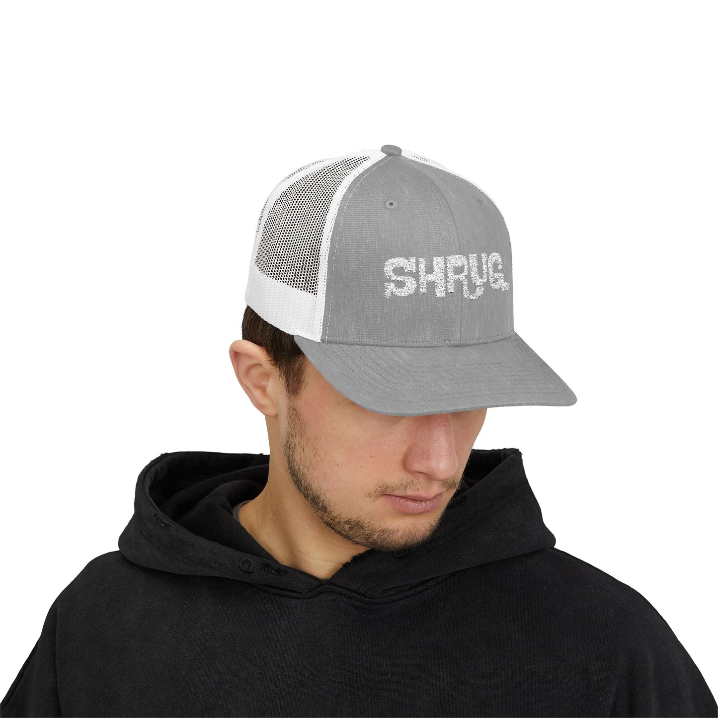 K) Shrug. Trucker Hat – Casual Snapback Mesh Cap