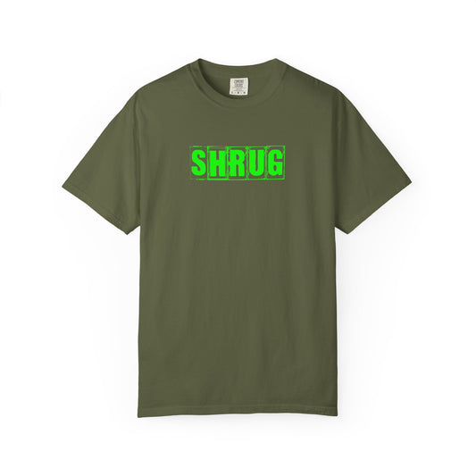 C9)  SHRUG Green Print  T-Shirt