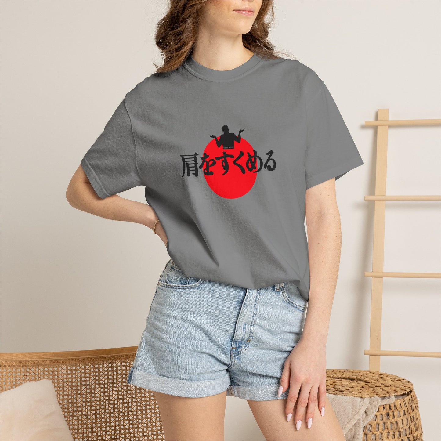 B7) Japanese Sunset Shrug T-Shirt