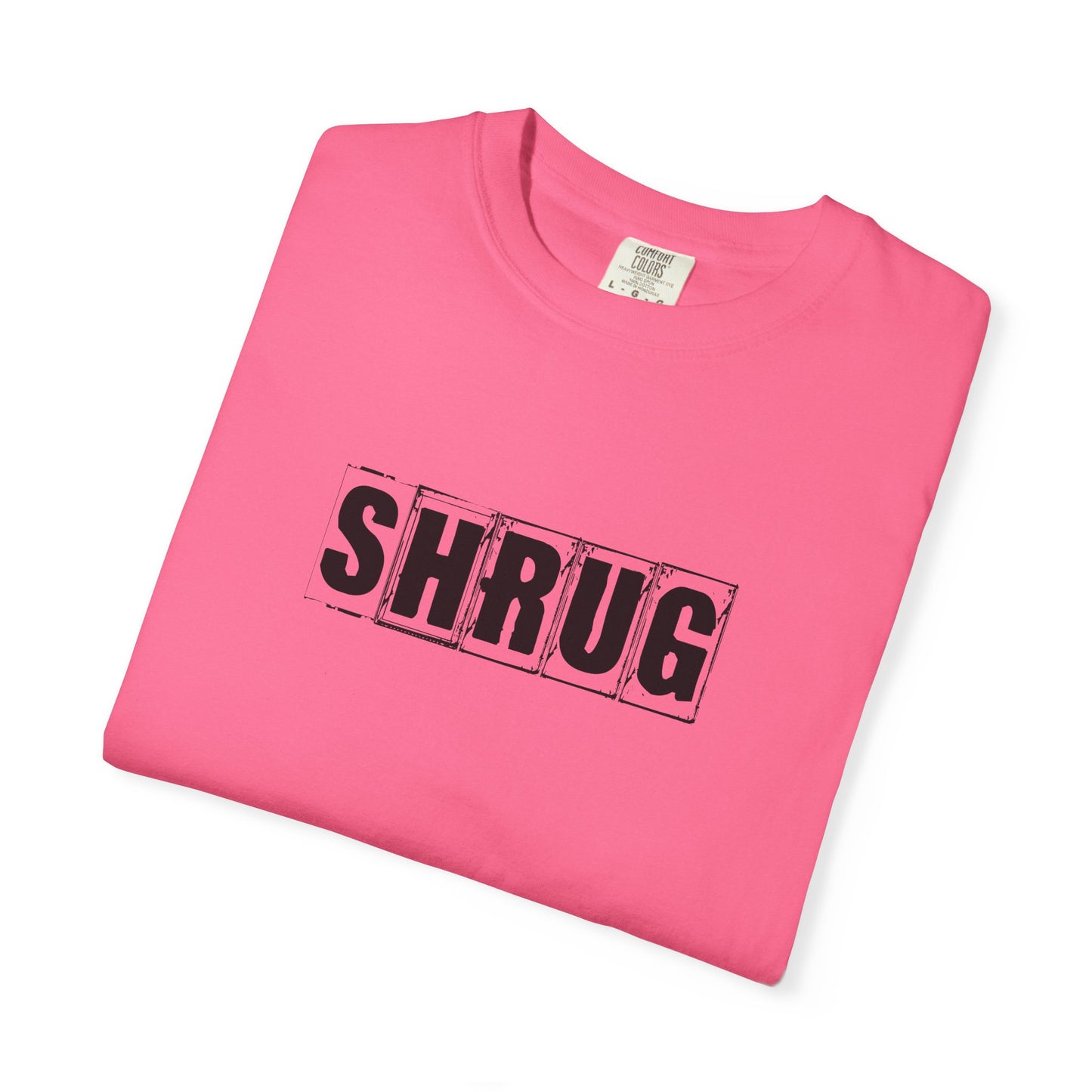 D1)  SHRUG Black Print  T-Shirt