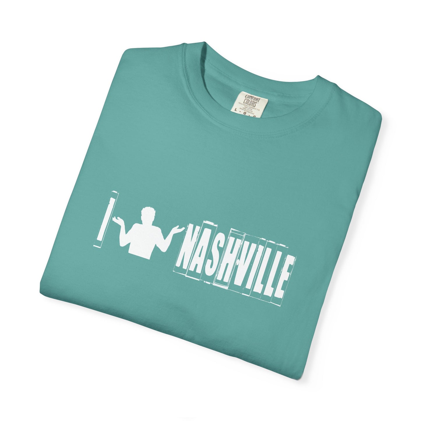 B6)  I Shrug Nashville - Unisex Garment-Dyed T-Shirt