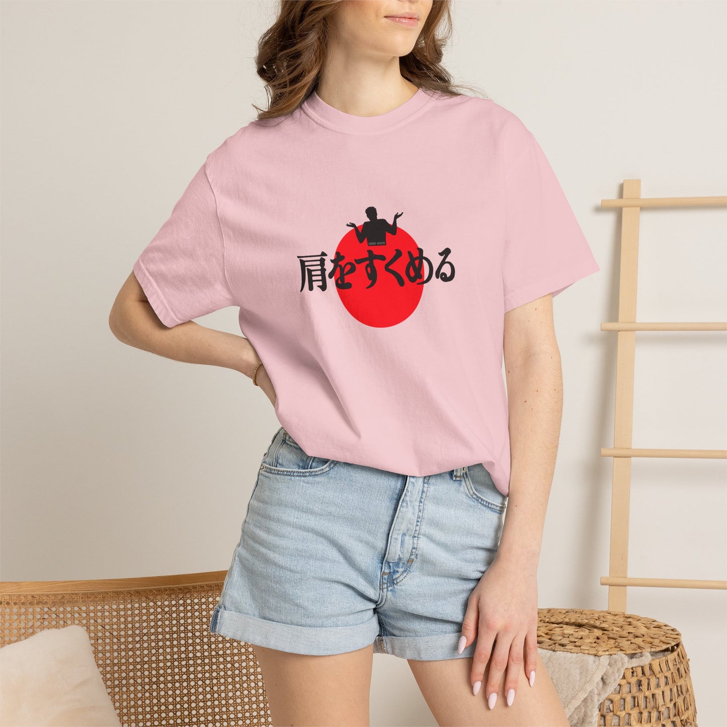 B7) Japanese Sunset Shrug T-Shirt