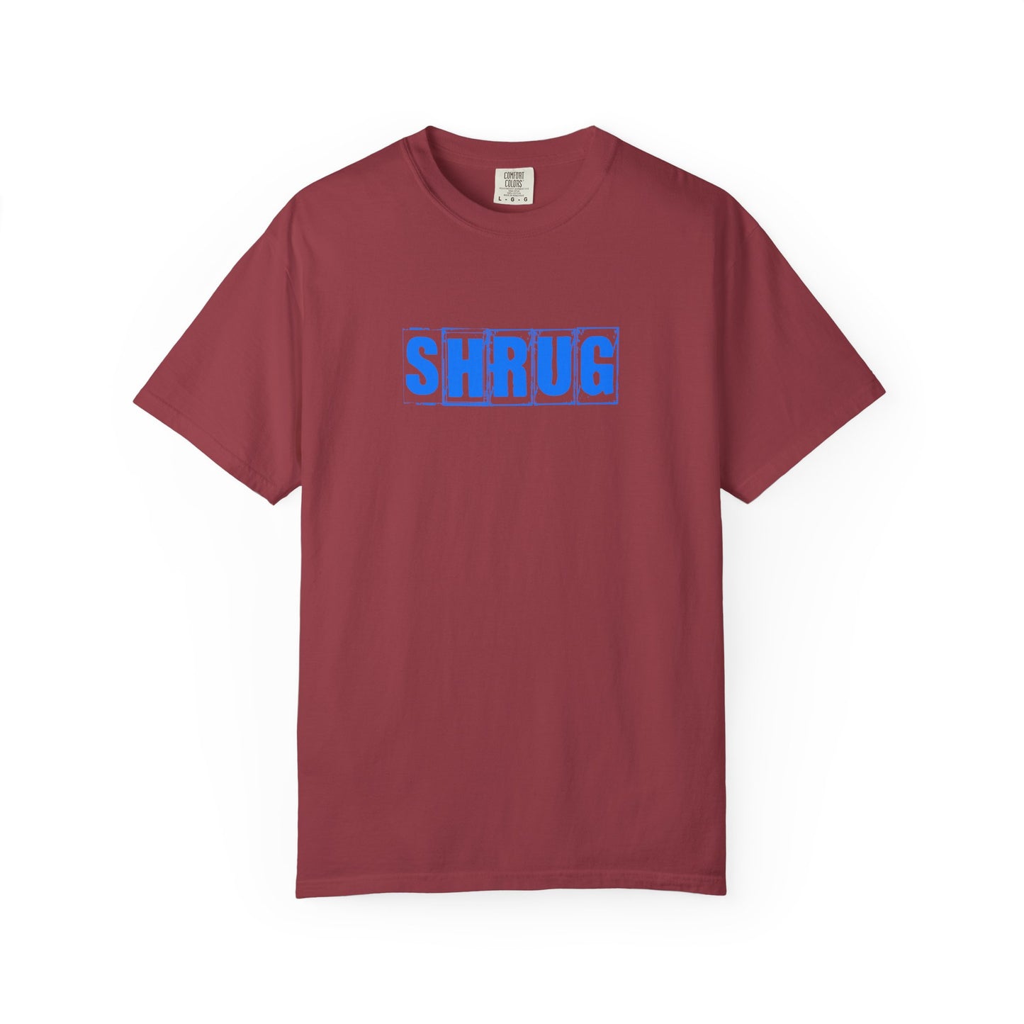C8) SHRUG Blue Print  T-Shirt
