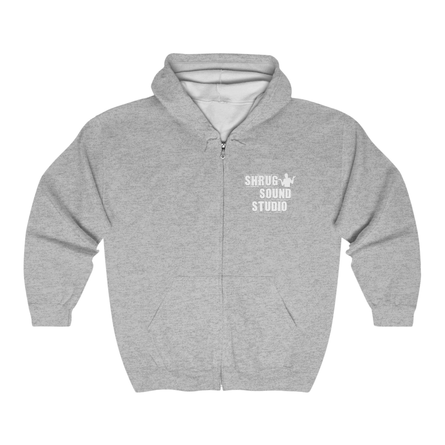 SHRUG SOUND STUDIO Full Zip Hooded Sweatshirt