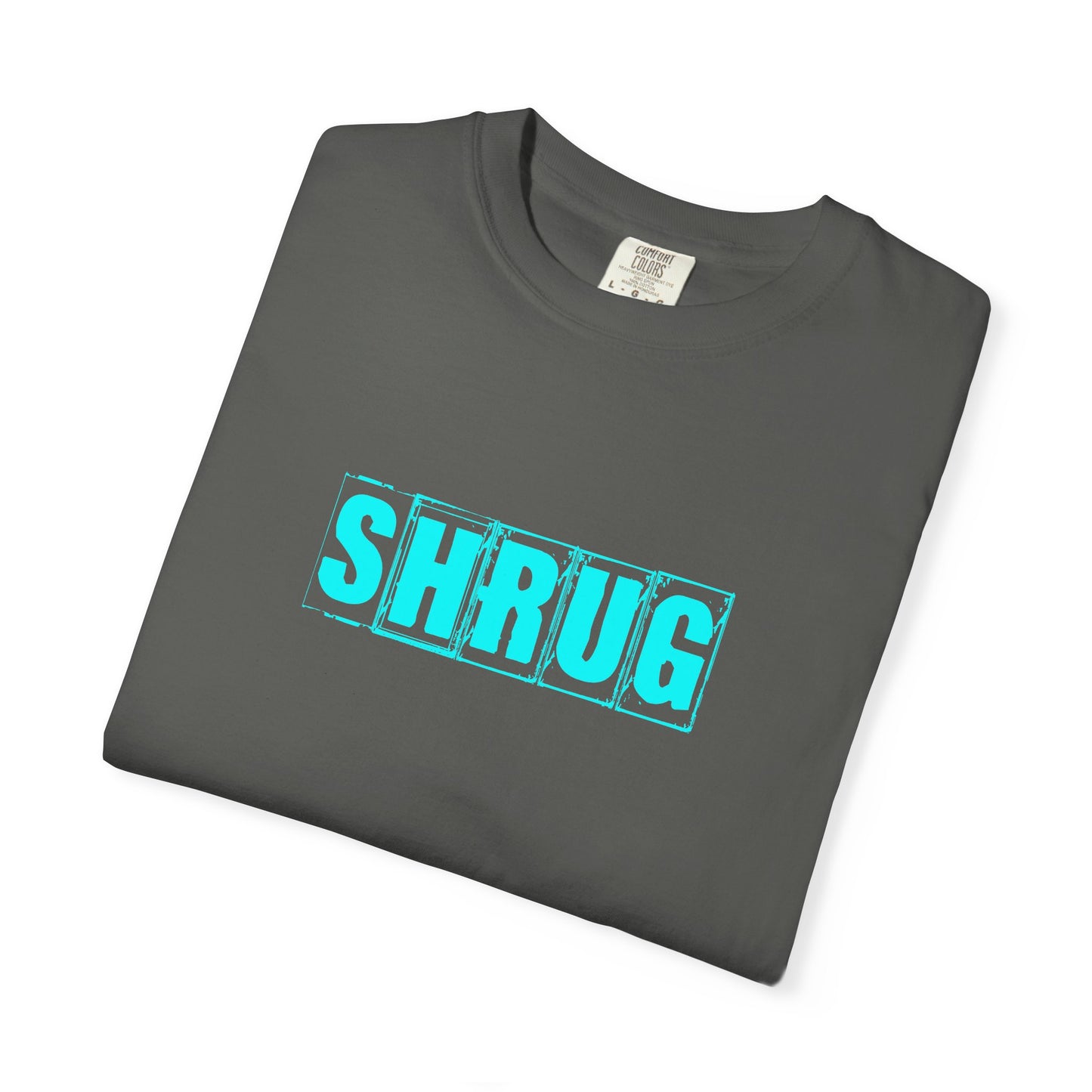 D2)  SHRUG Aqua Print T-Shirt