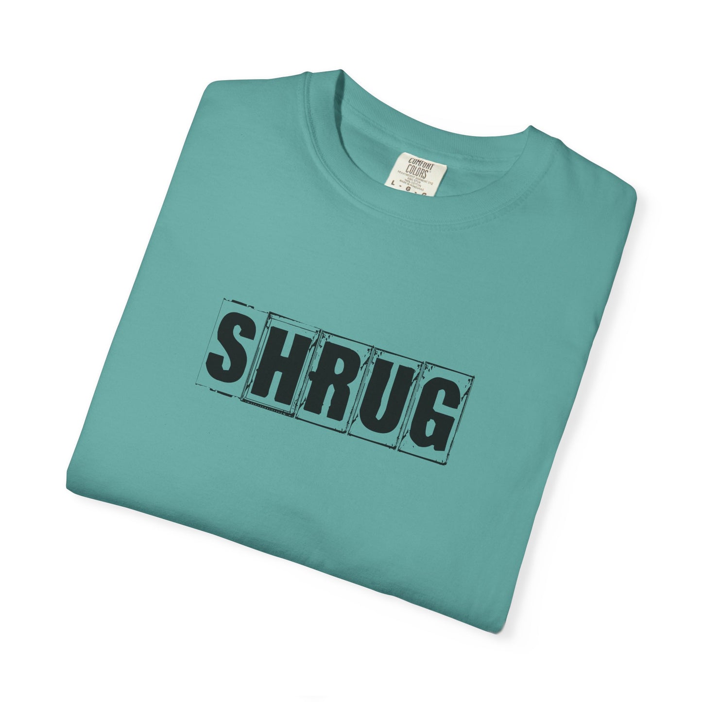 D1)  SHRUG Black Print  T-Shirt